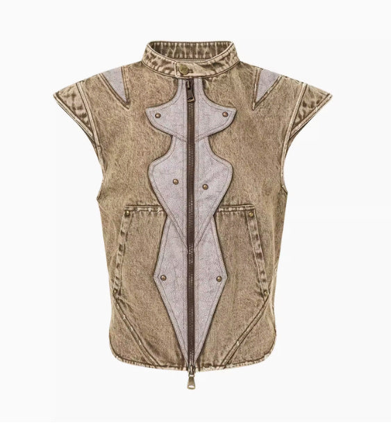 Summer Dark Knight Original Niche Pleated Vest