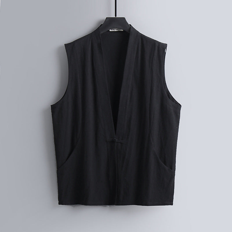 Summer Thin Linen Sleeveless Vest For Men