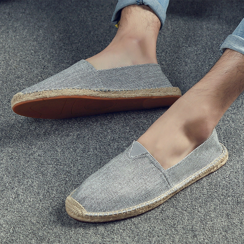 Fashionable Breathable Canvas Shoes Summer Linen Men