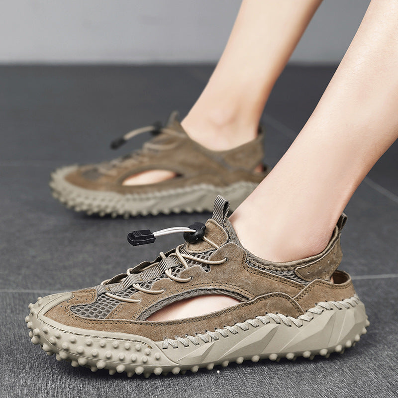 Men's Outerwear Sports Sandals Hole Non-slip Hollow Wading Shoes