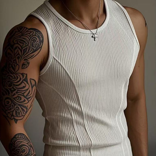 American Stitching I-shaped Vest Summer Men's Tight