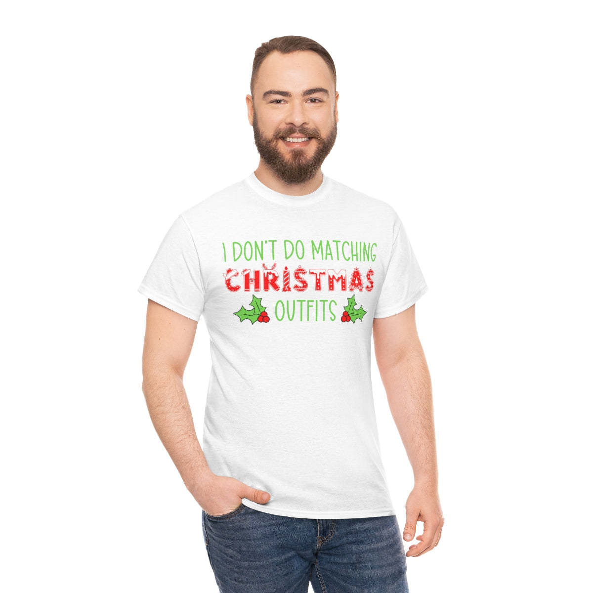 Couple Christmas Print Short Sleeve