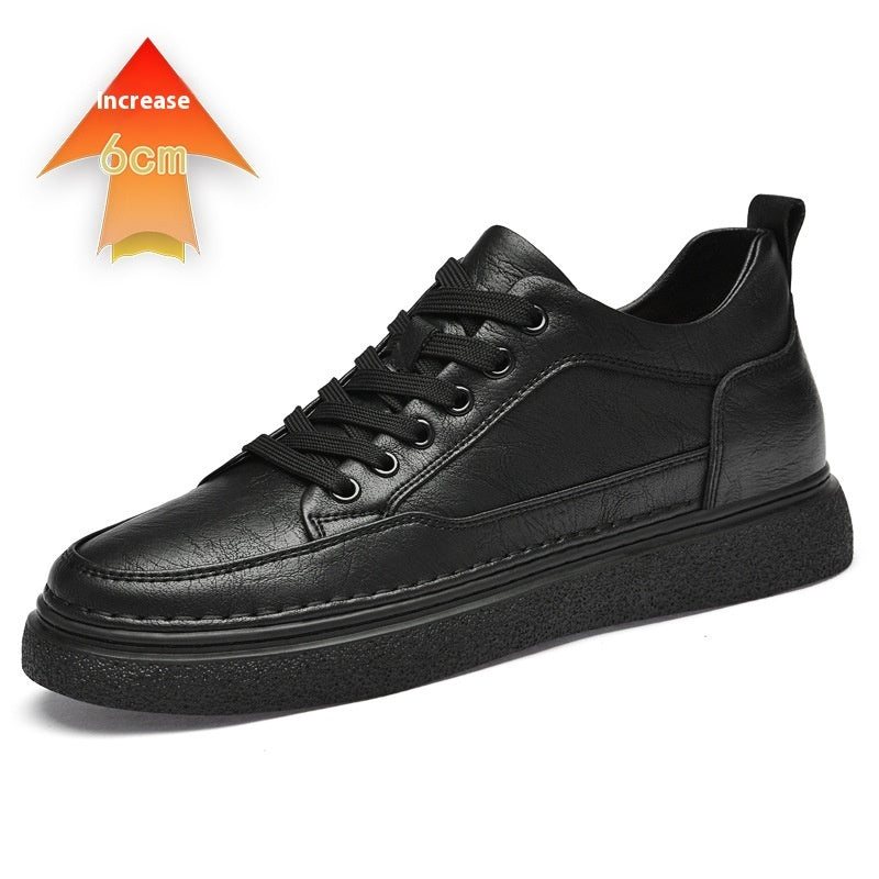 Autumn New Invisible Height Increasing Insole Men's Shoes 8cm Thick Bottom