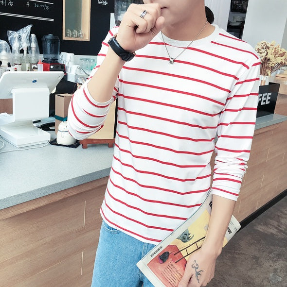 Black White Striped T-shirt Unisex Loose Oversize Extra Long Sleeve