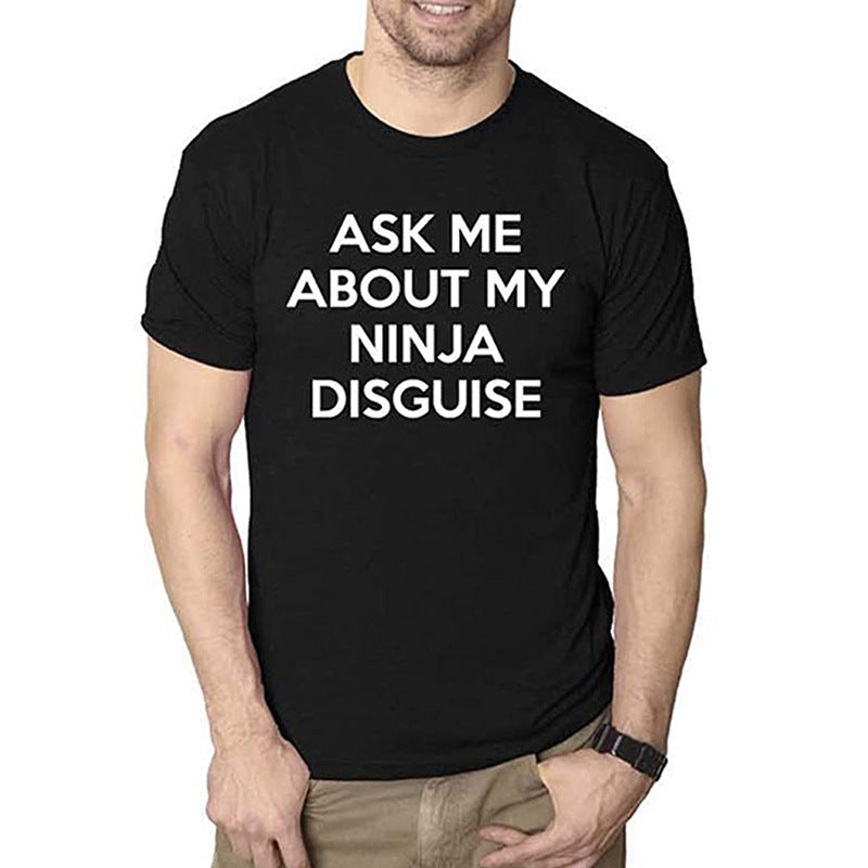 Round Neck Men'S Short-Sleeved Creative Spoof T-Shirt