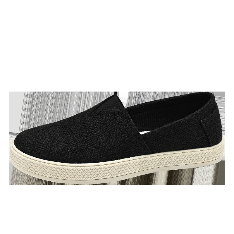 Linen Cloth Shoes Men's Breathable One Pedal Canvas