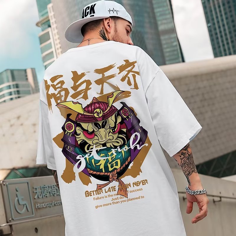 National Fashion Fat Short-sleeved T-shirt Summer Ins Fashion