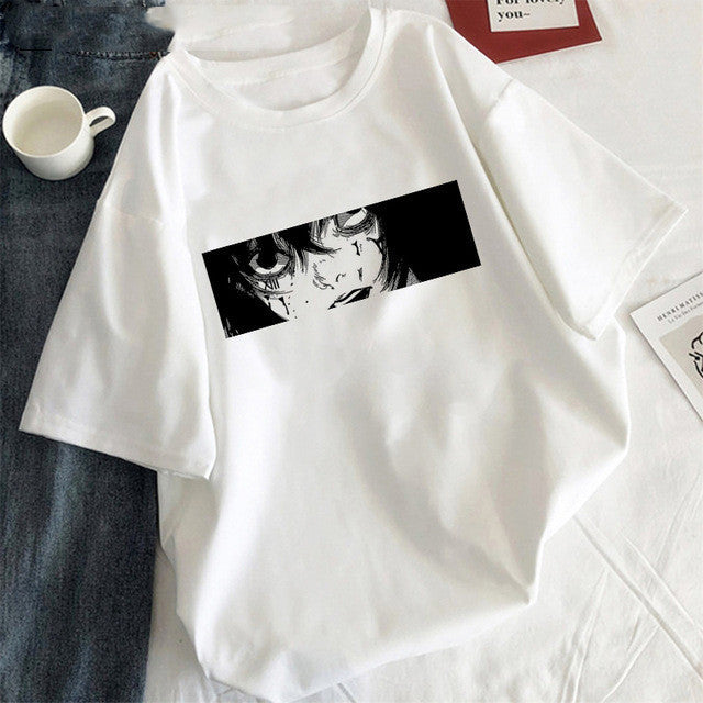 Women's T-shirt with eye close-up print