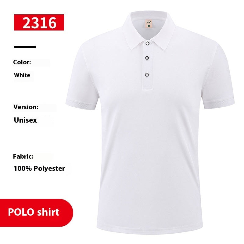 Ice Silk Overalls T-shirt Polo Shirt Short Sleeve