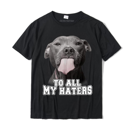 European And American Dog Print Short Sleeved T-shirt