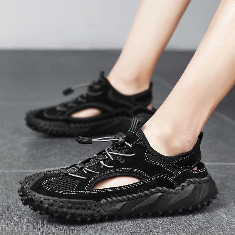 Men's Outerwear Sports Sandals Hole Non-slip Hollow Wading Shoes