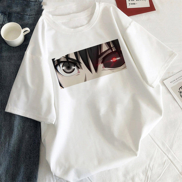 Women's T-shirt with eye close-up print