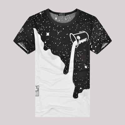 T-shirt men's trade men's full sky and milk men's milk men's short sleeved milk pattern advertising shirts customized wholesale