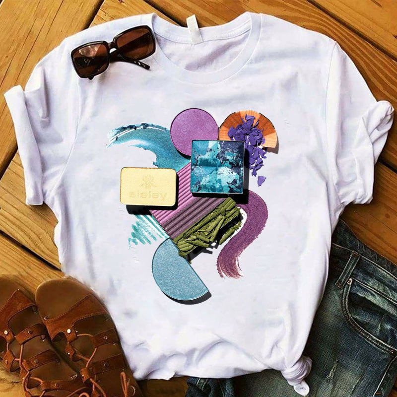Nail polish print T-shirt