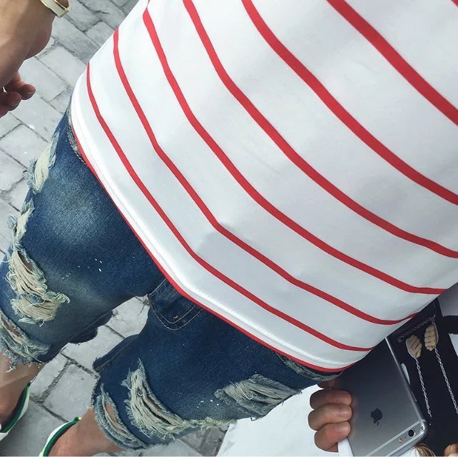 Casual striped men's t-shirt