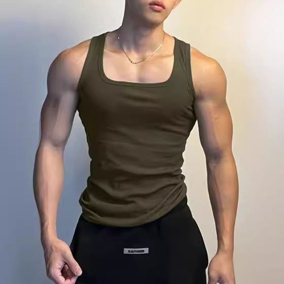 Fashion Retro Sports Fitness Outerwear Men's Vest