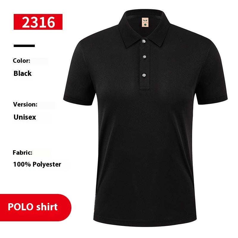 Ice Silk Overalls T-shirt Polo Shirt Short Sleeve