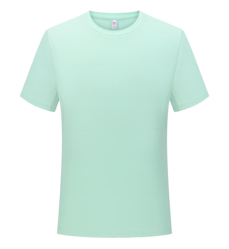 Solid Color Casual Round Neck Short Sleeve T-shirt