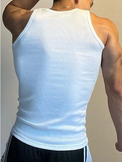 Fashion Retro Sports Fitness Outerwear Men's Vest