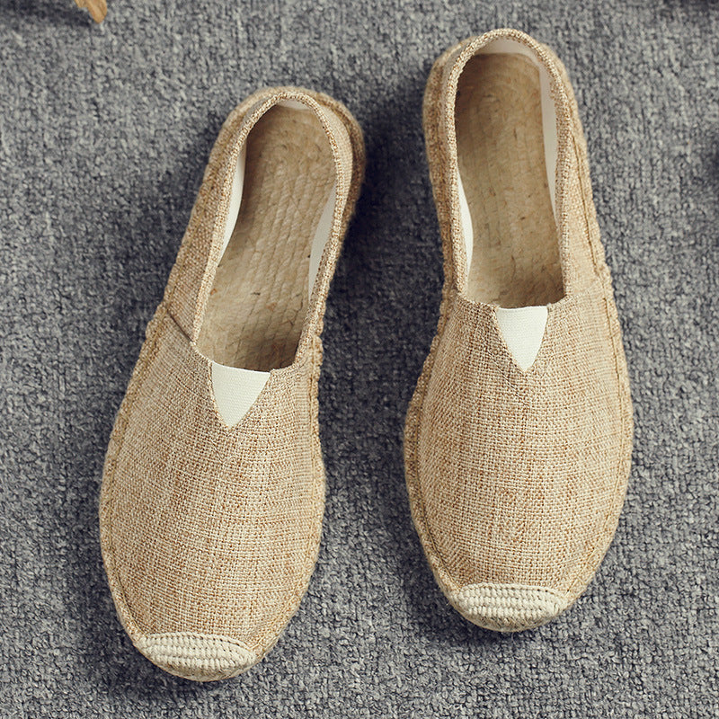 Fashionable Breathable Canvas Shoes Summer Linen Men