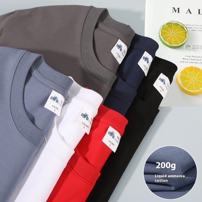 Liquid Ammonia Cotton Cool Feeling Short-sleeved Shirt