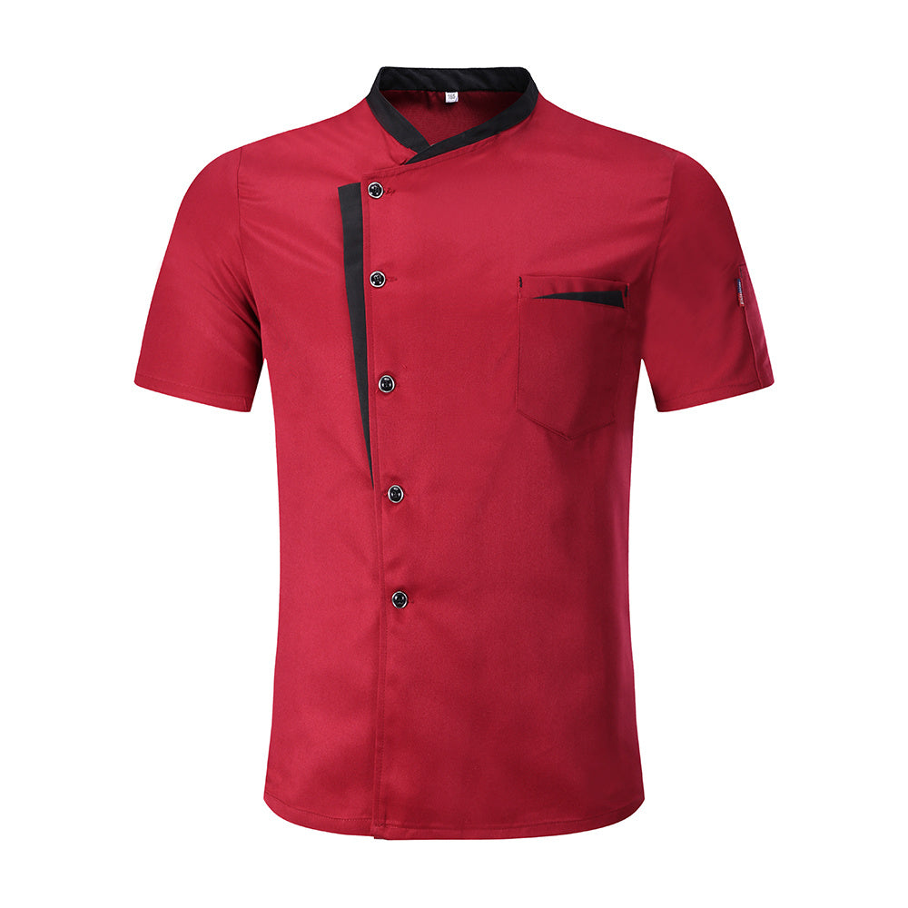 Hotel Chef Clothes Short Sleeve Men's Restaurant Cake Shop