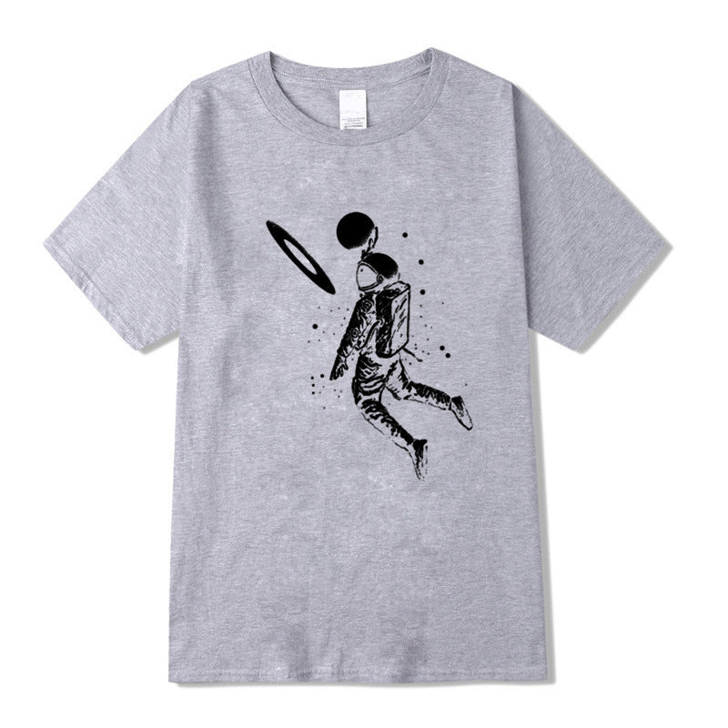 New Short Sleeve Top T-Shirt Spaceman Print