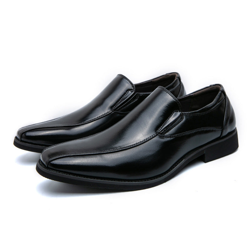 Men's Shoes Patent Leather Casual Pointed Leather Shoes Studio Set Leather