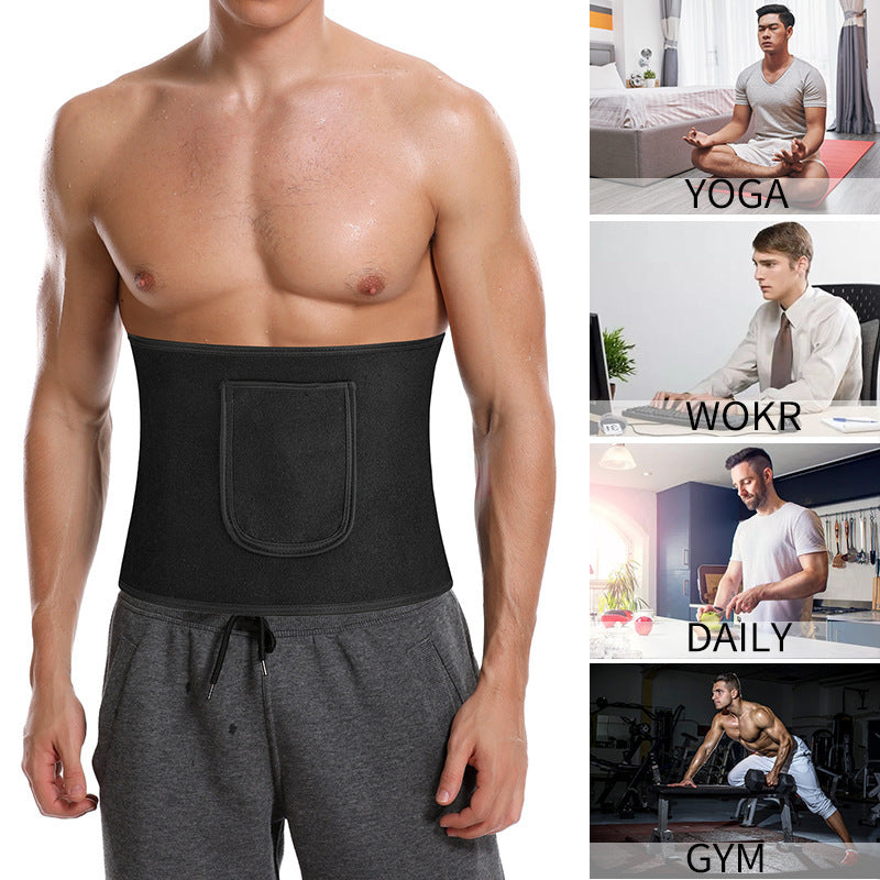 Sports Waist Support Violently Sweat Belly Band Fitness Burst Into Sweat Acceleration Running Belt Pocket Waistband