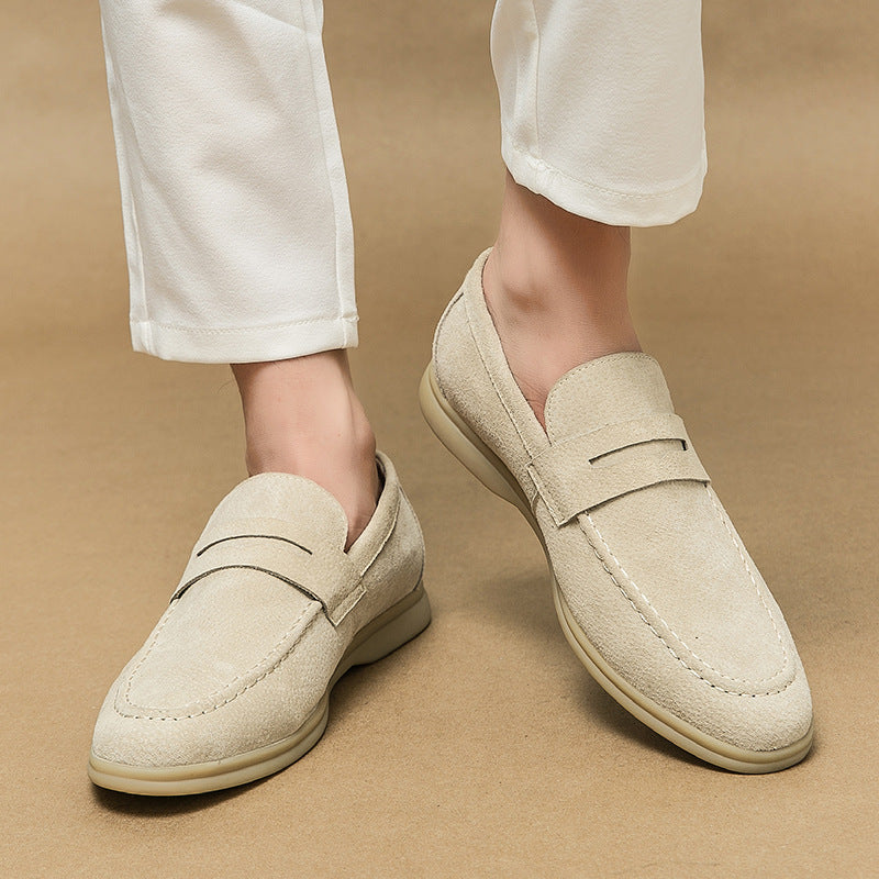 Men's Shoes Fashion Slip-on Plus Size Casual Leather Shoes