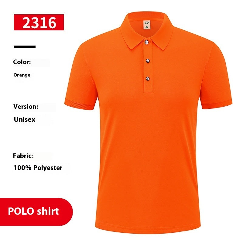 Ice Silk Overalls T-shirt Polo Shirt Short Sleeve