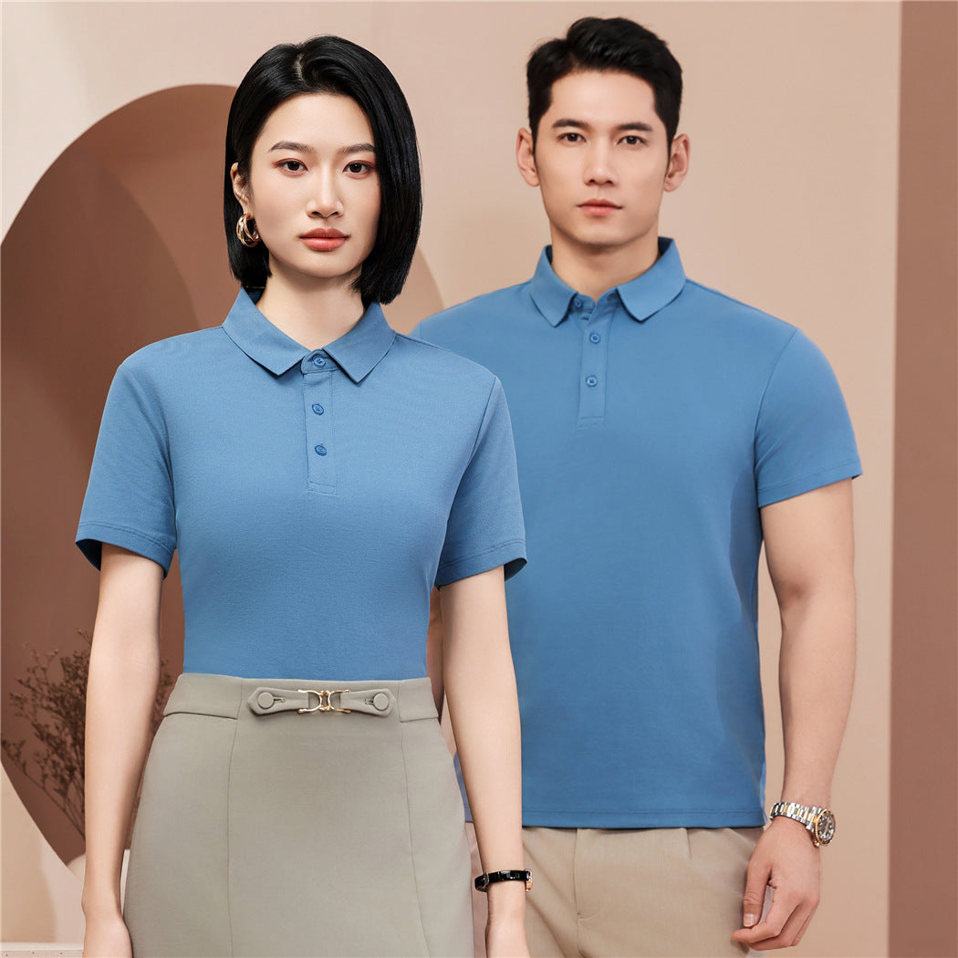 Male Solid Color 40 Solona Pearl Cotton Polo Shirt