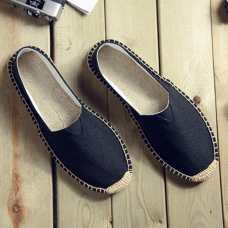 Fashionable Breathable Canvas Shoes Summer Linen Men