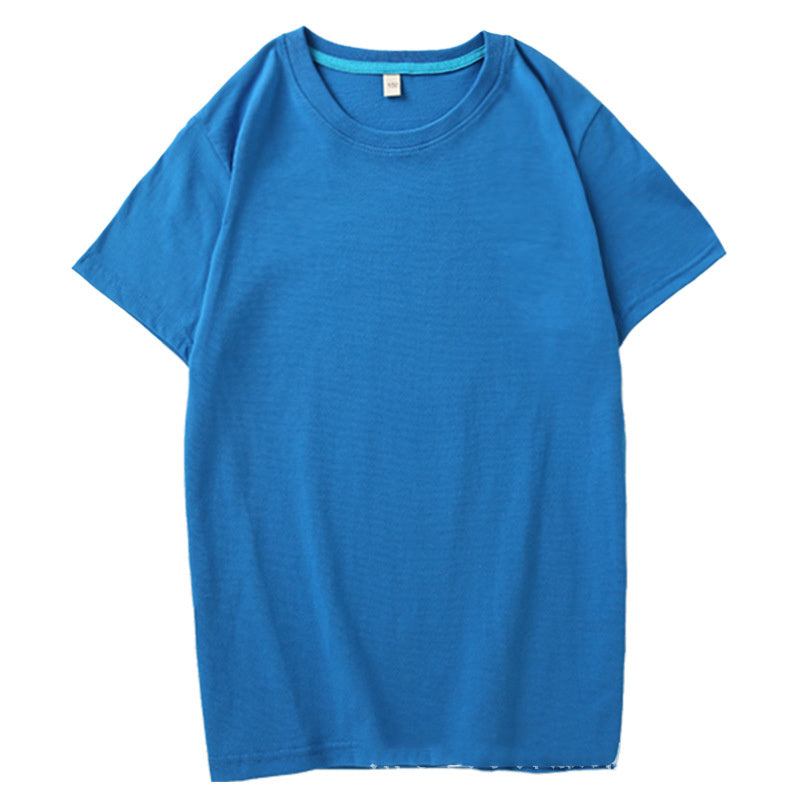 Children's T Combed Cotton Blank Solid Color Loose Round Neck Short Sleeve