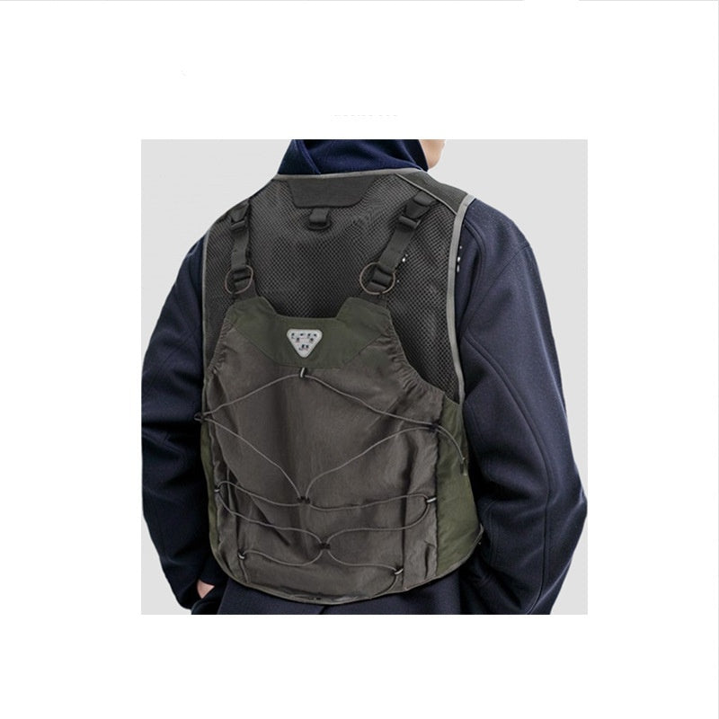 Functional Pocket Functional Vest Japanese Lightweight Breathable Waistcoat For Men