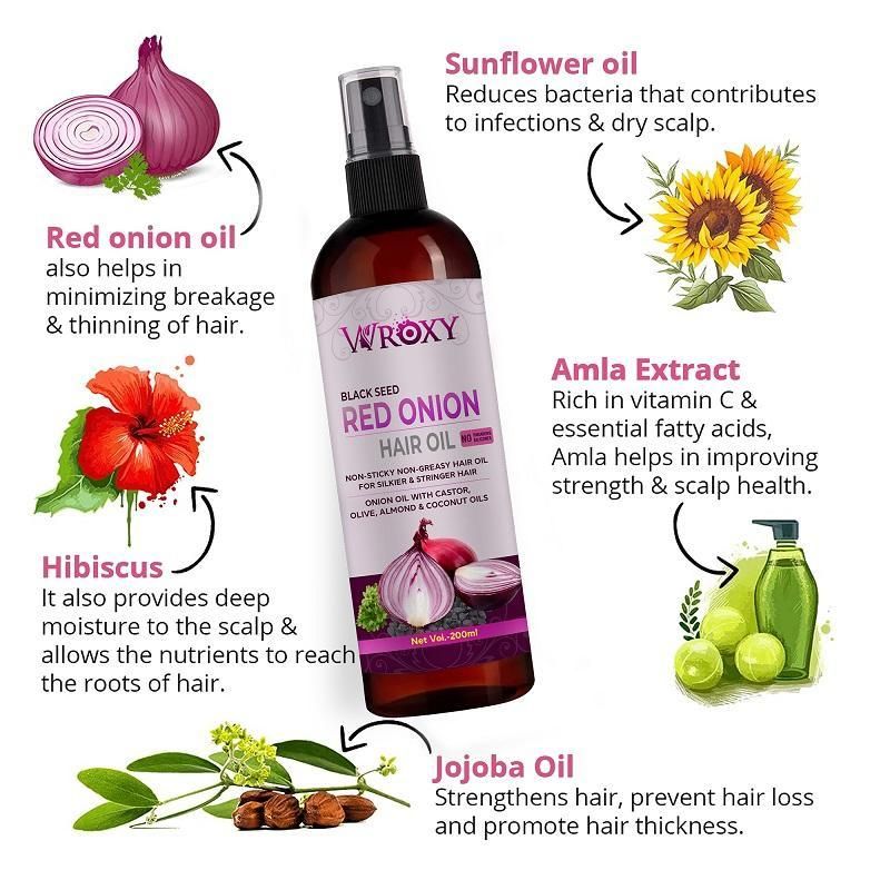 Wroxy Onion Black Seed Hair Oil(Pack of 2)