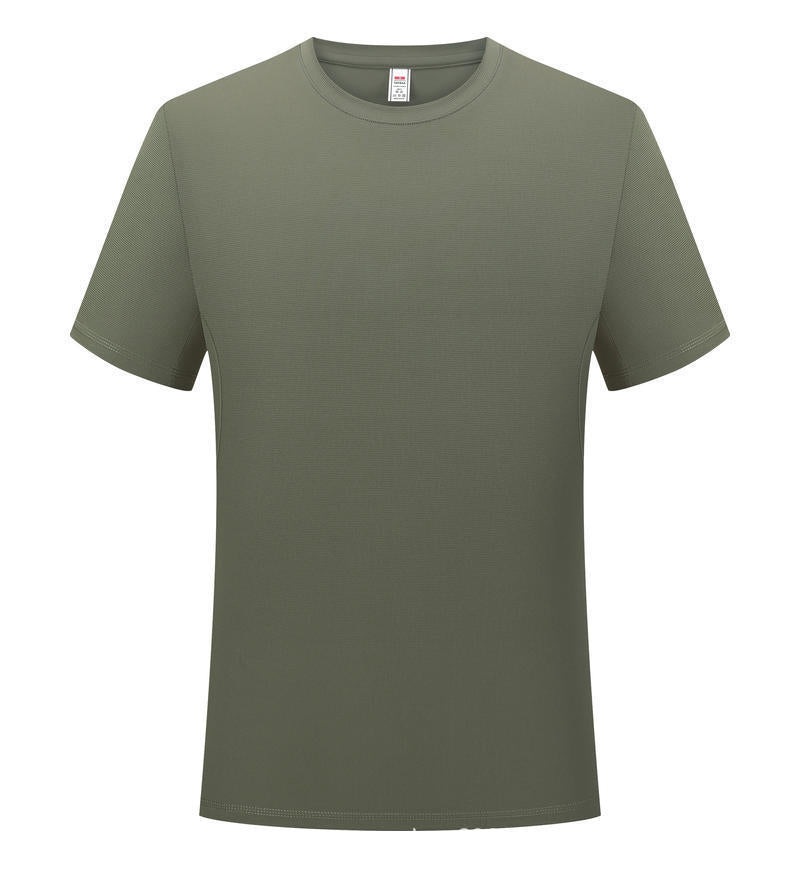 Solid Color Casual Round Neck Short Sleeve T-shirt