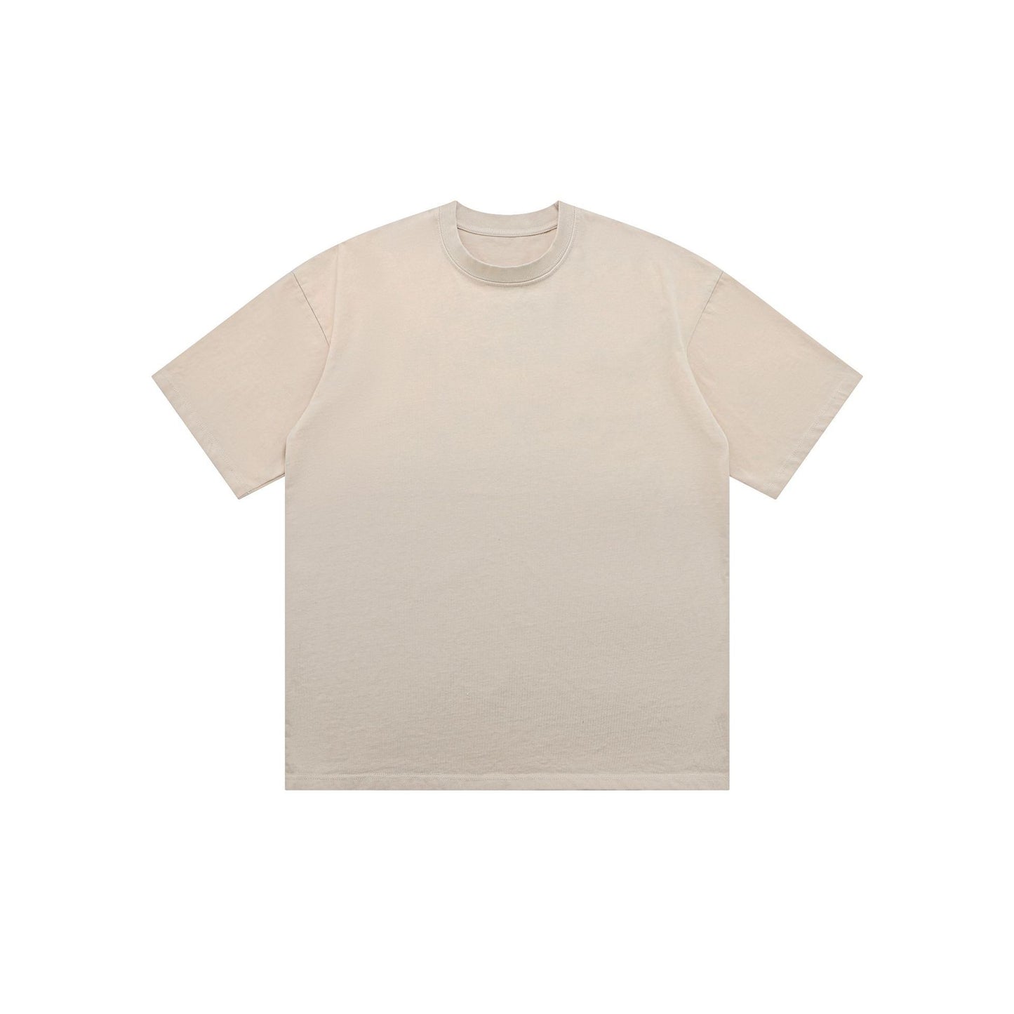 American Retro Double Yarn Pure Cotton Gradient Color Short Sleeve Men