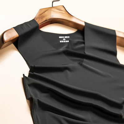 Silk Seamless Men's Vest With Tight And Wide Shoulders