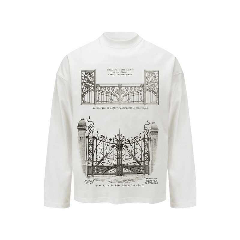 Spring And Autumn Pure Cotton Men And Women Loose Casual Top Long Sleeve