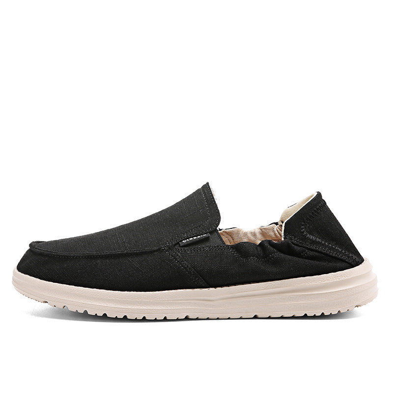 Plus Size Men's Canvas Shoes One Pedal Loafer Cloth Shoes