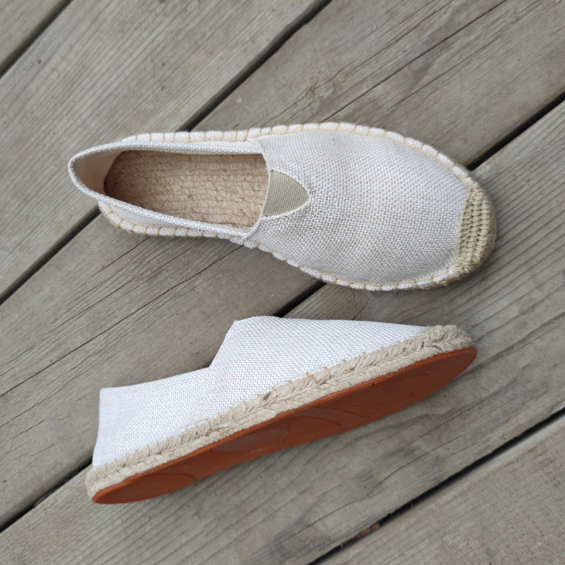 Fashionable Breathable Canvas Shoes Summer Linen Men