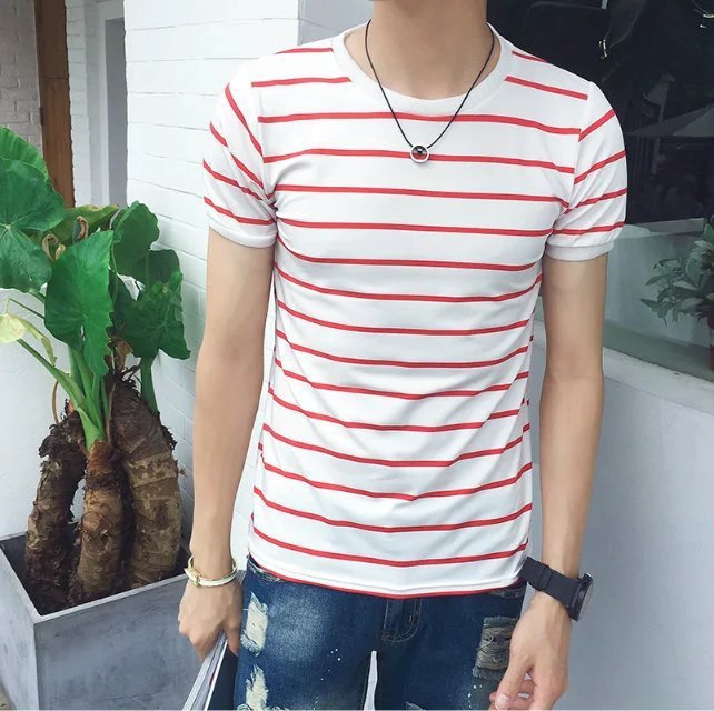 Casual striped men's t-shirt