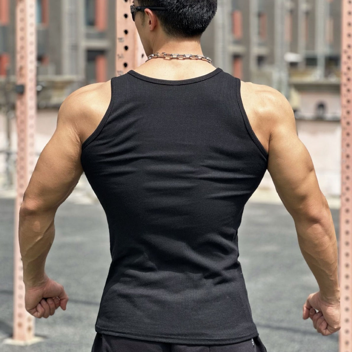 Men's Outdoor Leisure Exercise Sleeveless I-shaped Vest