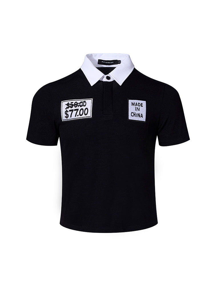 Slim Fit Men's Summer Embroidery Hat Short Sleeve