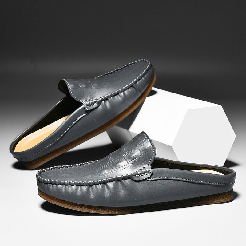 Summer Men's Leisure Semi-slippers Breathable Gommino