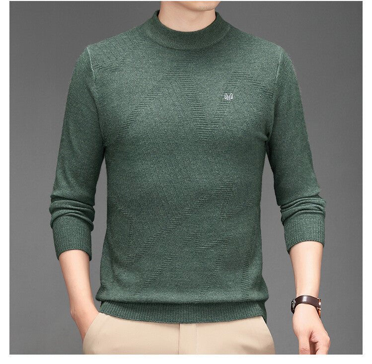 Spring And Autumn Casual Half Turtleneck Solid Color Sweater