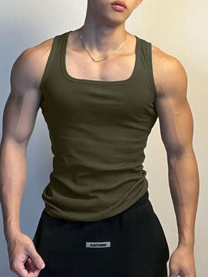 Fashion Retro Sports Fitness Outerwear Men's Vest