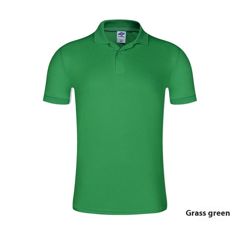 Slim-fit Solid Color Polo Collar Short Sleeve