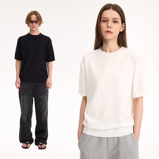 Fanio Velvet Shoulder Short-sleeved T-shirt
